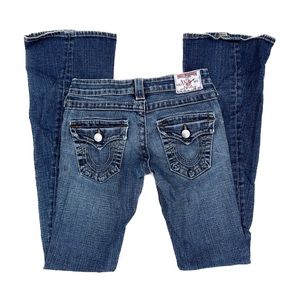 Vintage y2k Women’s True Religion Joey Low Rise Flared Denim Jeans Grunge